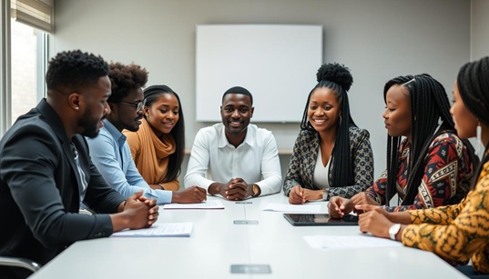 Students working on business ideas